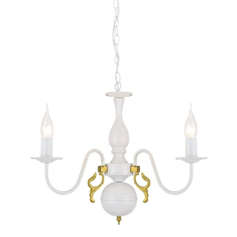 Chandeliers Velvet DLA12003P – ACA Lighting chandelier in white, 3X40W