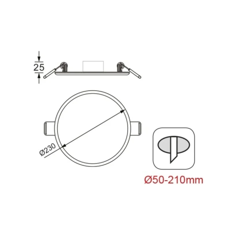 19w LED FLEXI1960RW – ACA Lighting LED панел за вграждане в бял, 1X19W, 6000K, IP44