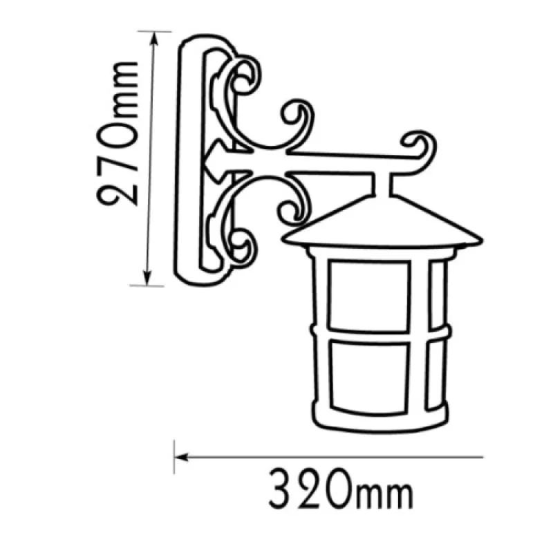 Cres HI6502 – ACA Lighting градински аплик в ръждиво кафяв, 1X60W, IP44