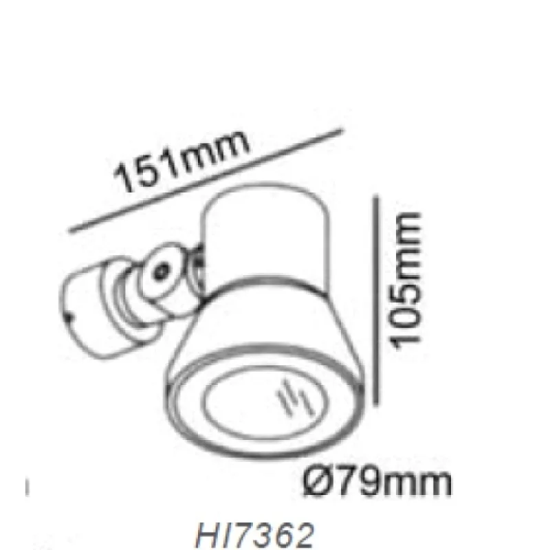 ACA Lighting HI7362 – facade wall light in grey, 1X35W, IP54