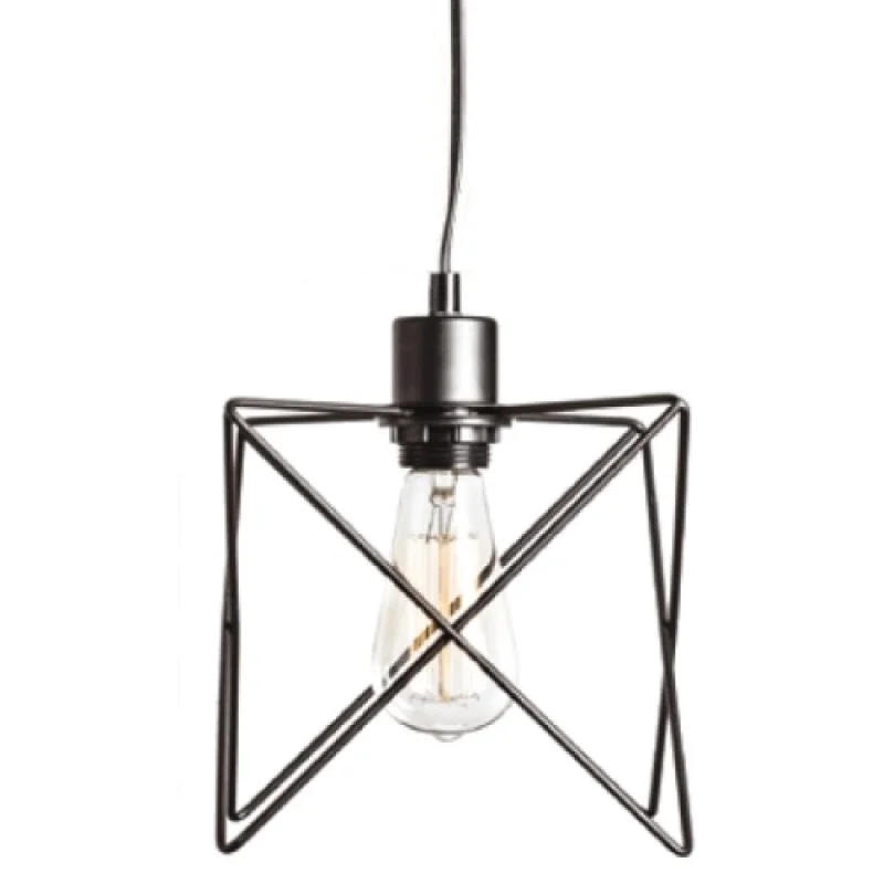 Andy KS1462P1BK – ACA Lighting pendant in black, 1X60W