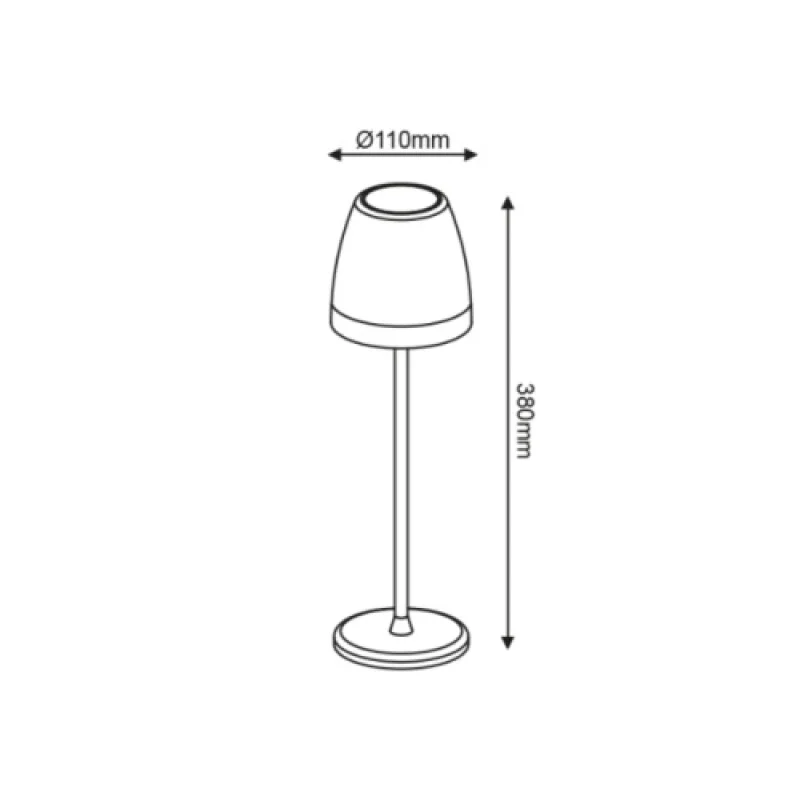 Adria LG2193W-400 – ACA Lighting настолна лампа в бял, 2W, 3000K