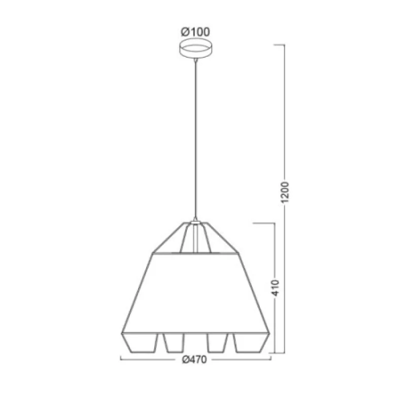Vintage OD8003WS – ACA Lighting пендел в бял, 1X60W