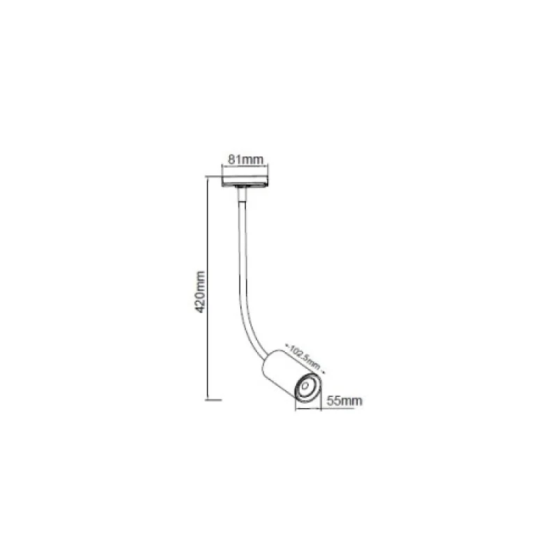 ACA Lighting OLIV1030W2 – LED прожектор за монофазна шина в черен, 1x10W, 3000K