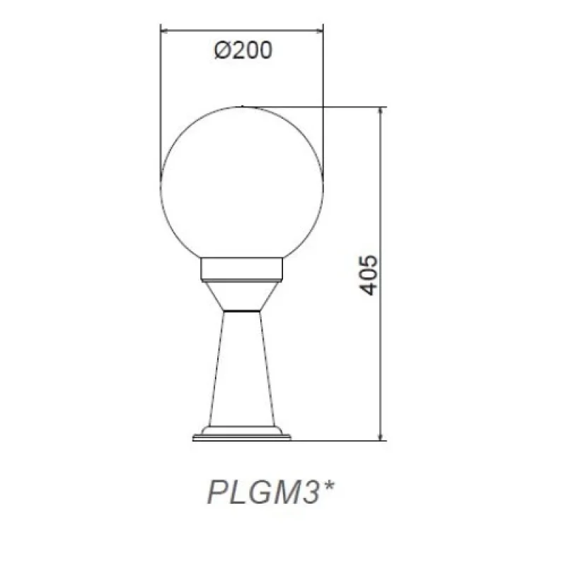 Garden PLGM3W – ACA Lighting garden bollard in white, 1X40W, IP44
