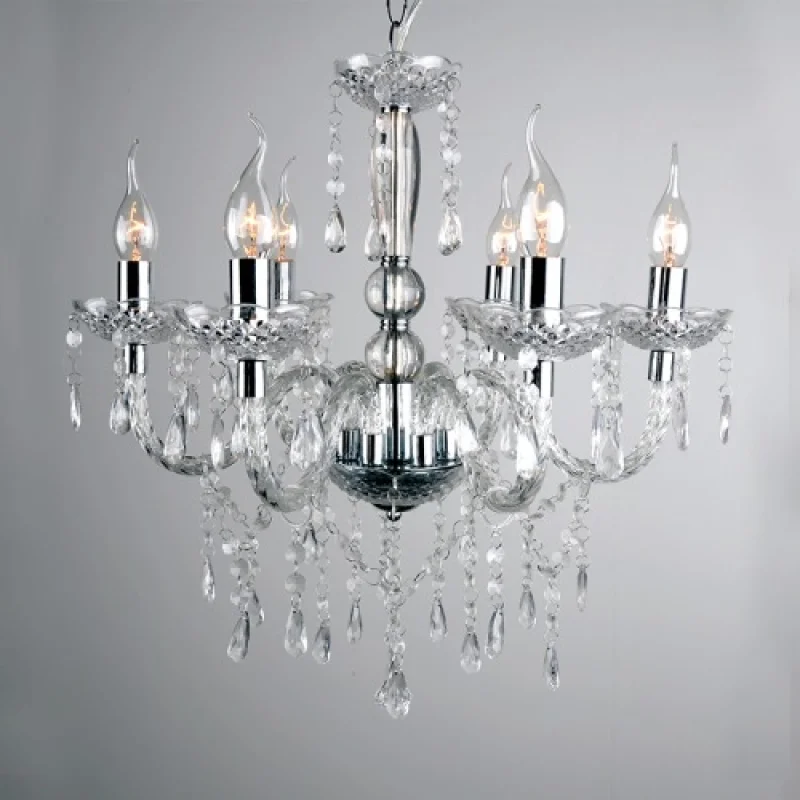 Полилеи Pegasus SF64026T – ACA Lighting полилей в хром, 6X40W