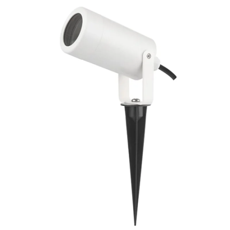 In-Ground Lights ACA Lighting SL7030W – garden floodlight with spike light in-ground in white matt, 1X5W, IP65
