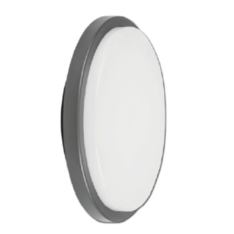 Outdoor Ceiling Lights Grey SLIM5201 – ACA Lighting LED facade ceiling light in grey, 1X13W, 3000K, IP65
