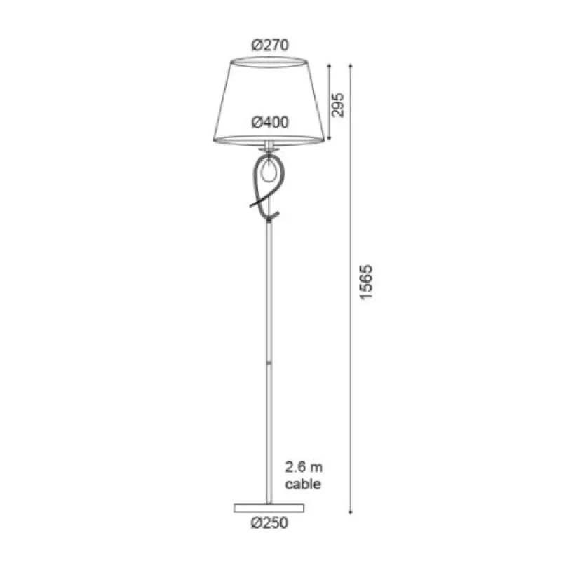Basilico TNK81490CG1F – ACA Lighting floor lamp in copper, 1X60W