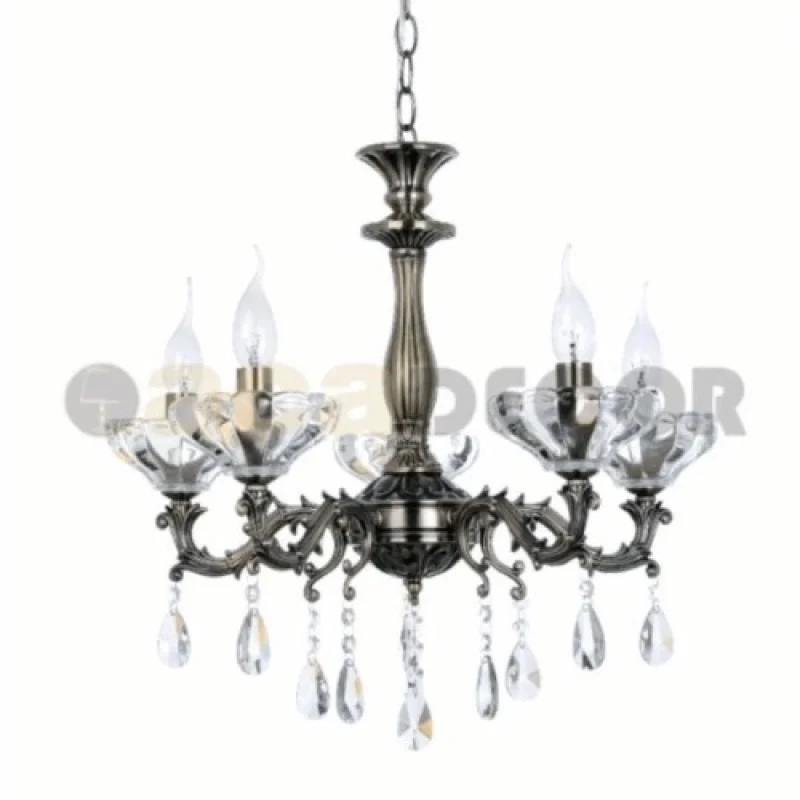 Sarto TNK854535P – ACA Lighting полилей в античен бронз, 5X60W