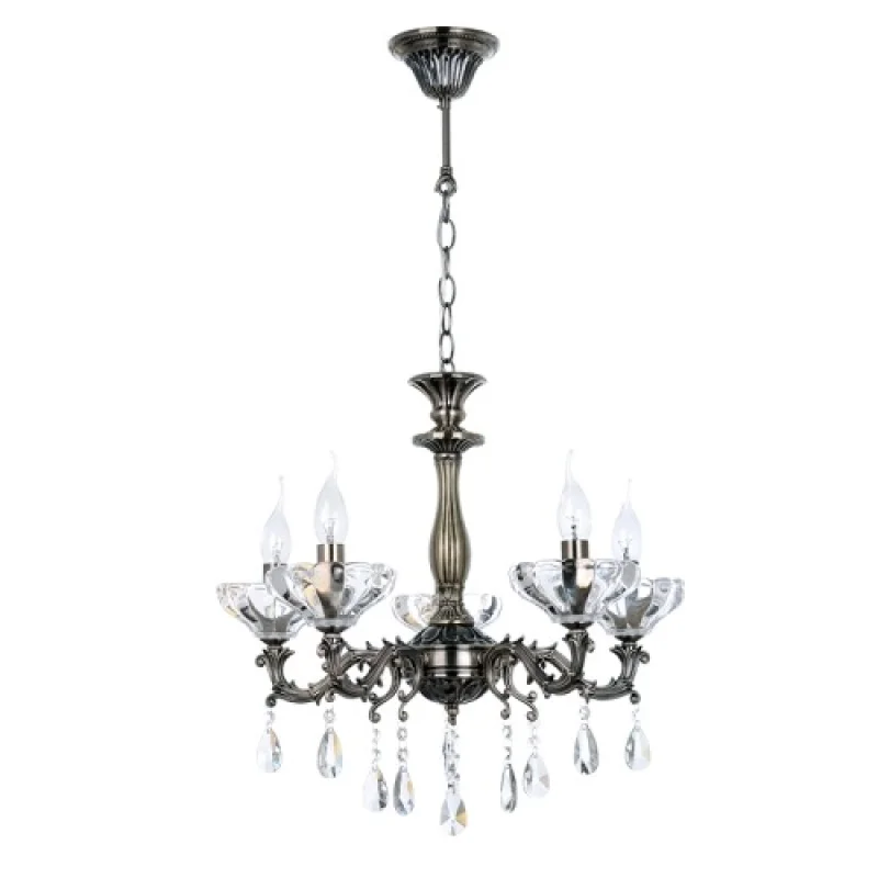 Полилеи Sarto TNK854535P – ACA Lighting полилей в античен бронз, 5X60W
