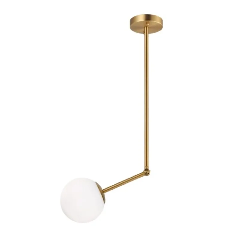 Thetis V260501P – ACA Lighting pendant in brass, 1X40W