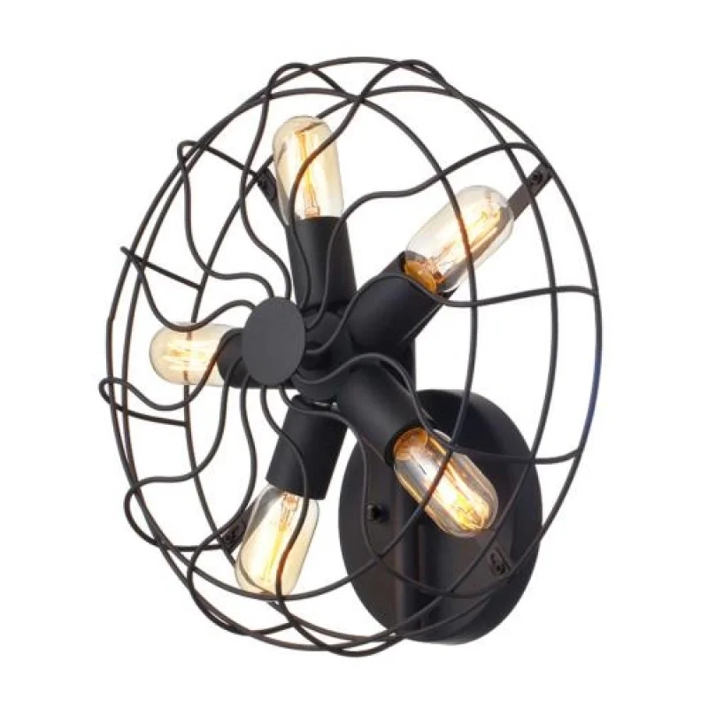 Стенно осветление (аплици) ACA Lighting V352715W – аплик в черен мат, 5X60W
