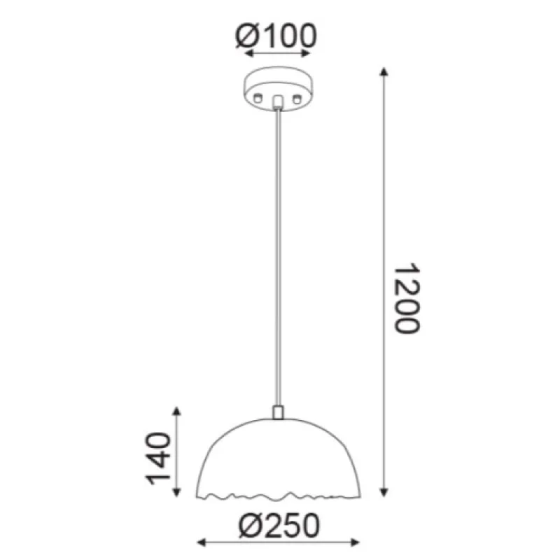 ACA Lighting V3729251PBS – pendant in black, 1X40W