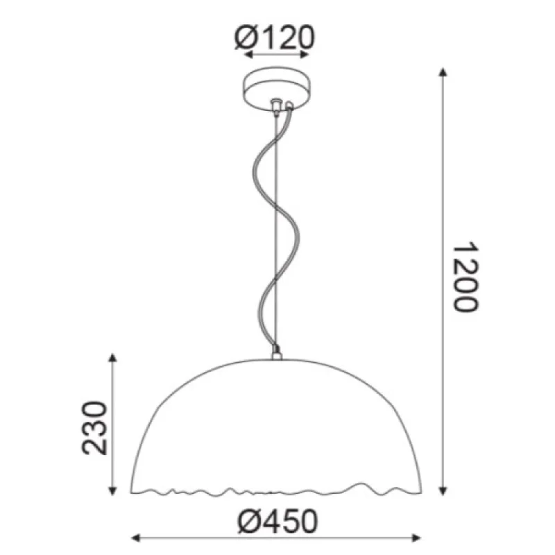 ACA Lighting V3729451PBS – пендел в черен, 1X40W
