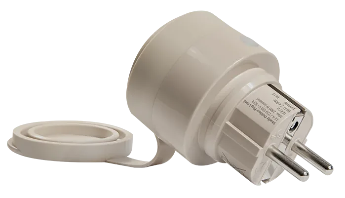 Shelly Адаптер Smart за контакт 1х Шуко 12A с мерител IP44 Shelly Outdoor Plug S Gen3