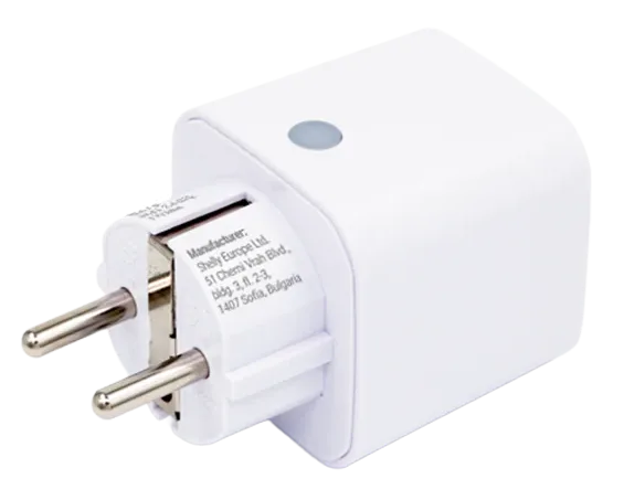 Shelly Адаптер Smart за контакт 1х Шуко 13A с мерител Shelly Plug M Gen3