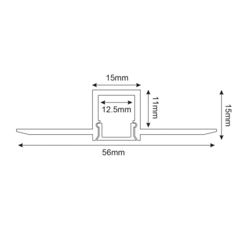 Aluminium flexible profile for recessed mounting for LED strip ACA L P135FL – ACA Lighting pendant in aluminium