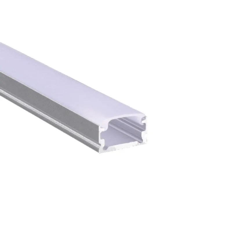 Led лента ACA Lighting P151U – алуминиев профил за външен монтаж за LED лента в сив