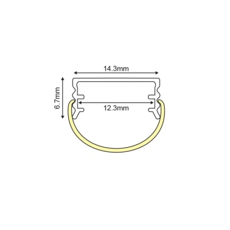 ACA Lighting P163U – aluminium profile for outdoor mounting for LED strip in white