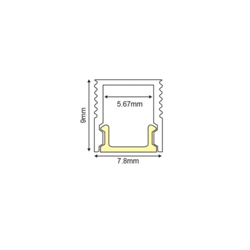 ACA Lighting P178UW – aluminium profile for outdoor mounting for LED strip in white