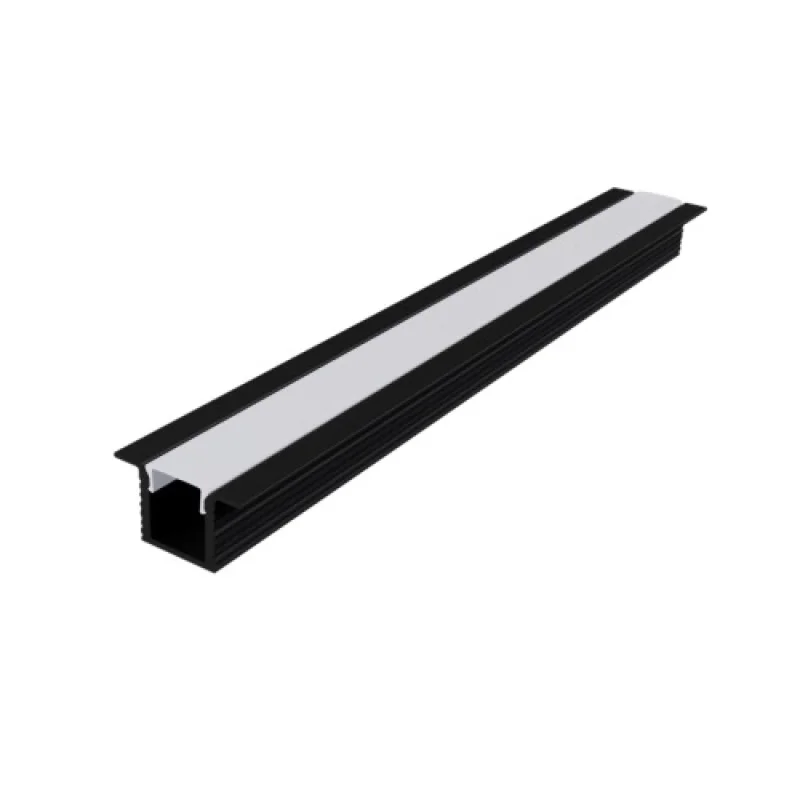 Led лента ACA Lighting P189UB – алуминиев профил за вграждане за LED лента в черен