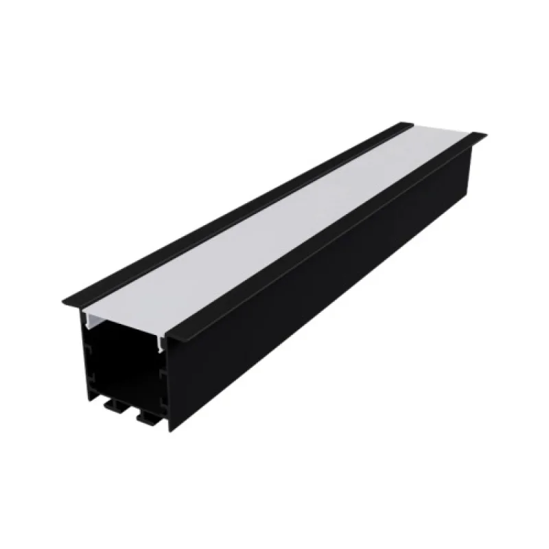 Led лента ACA Lighting P211UB – алуминиев профил за вграждане за LED лента в черен