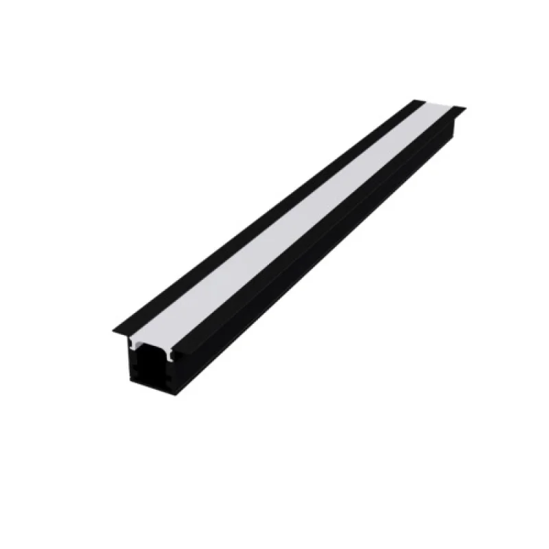 Led лента ACA Lighting P160UB – алуминиев профил за вграждане за LED лента в черен