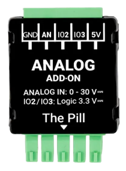 Shelly Аналогов интерфейс Shelly Pill Analog 0-30V Add-on