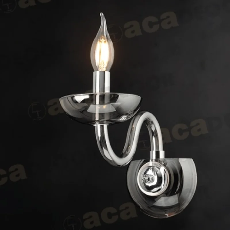 Стенно осветление (аплици) Lunaria BLK82181WSGC – ACA Lighting аплик в хром, 1X40W