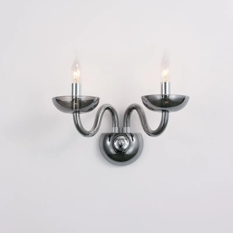 Стенно осветление (аплици) Lunaria BLK82182WSGC – ACA Lighting аплик в хром, 2X40W