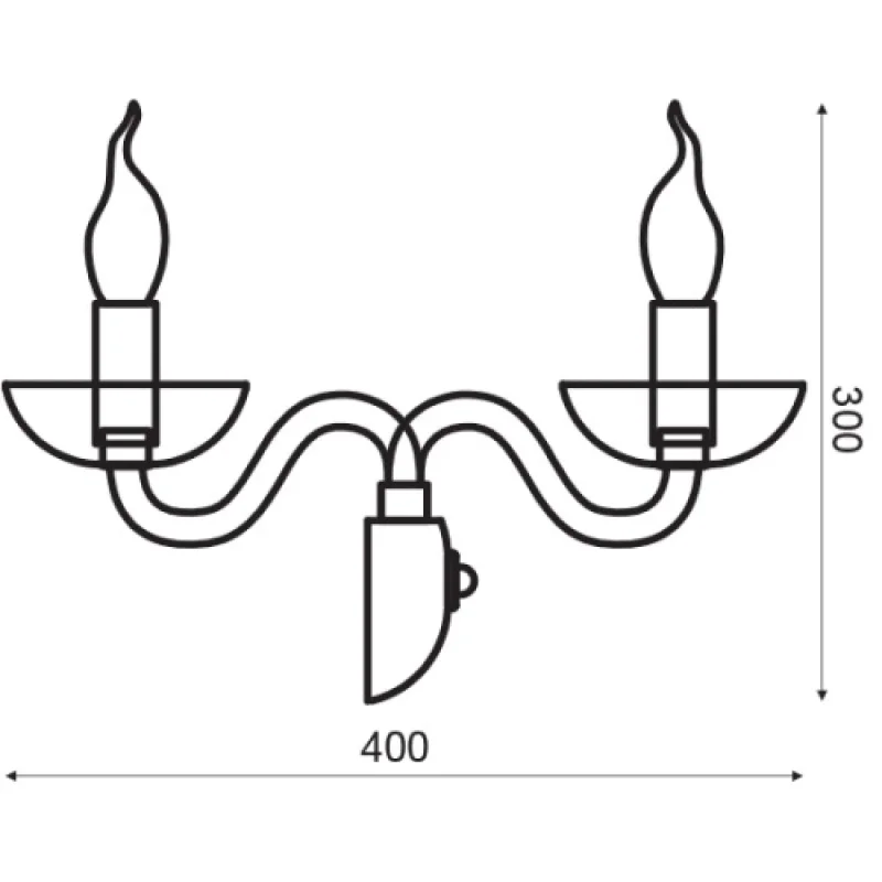 Lunaria BLK82182WSGC – ACA Lighting аплик в хром, 2X40W