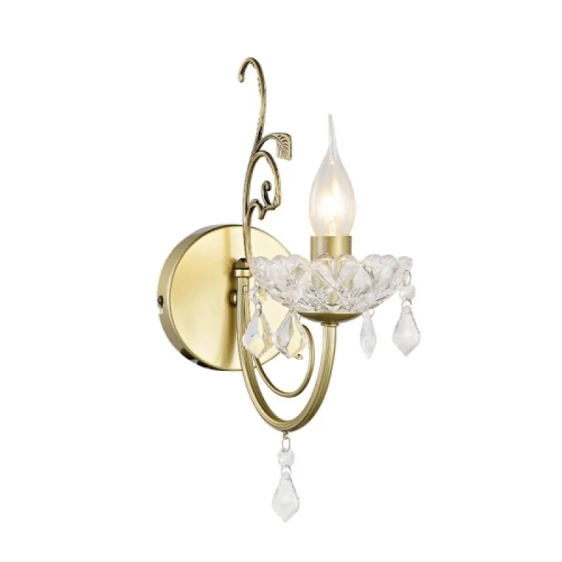 Wall Lights Faberge DLA12151W – ACA Lighting wall light in antique brass, 1X40W