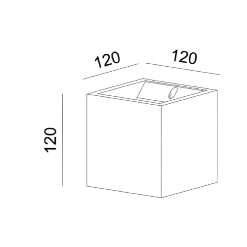 Cement GC85141W – ACA Lighting аплик в сив, 1X40W