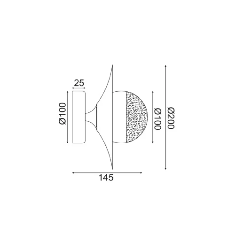 Layla HL4321W20BB – ACA Lighting аплик в месинг, 1X10W