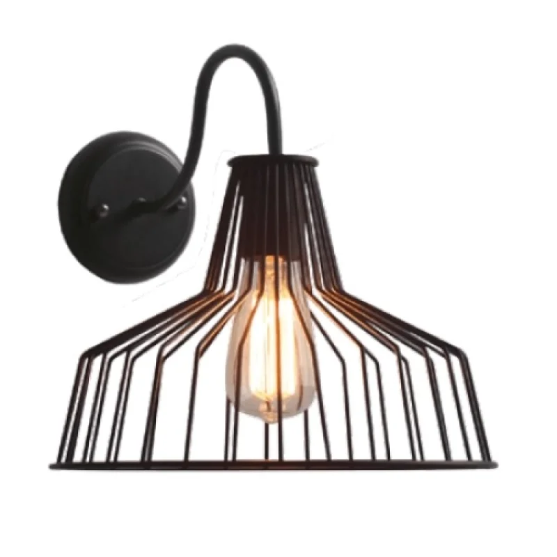 Стенно осветление (аплици) Hades KS1525W1BK – ACA Lighting аплик в черен мат, 1X60W