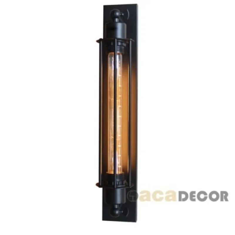 Wall Lights Vintage MAYA KS2049W1BK – ACA Lighting wall light in black, 1x60W