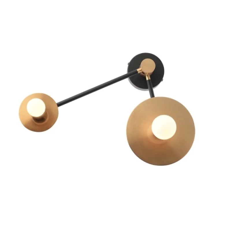 Стенно осветление (аплици) Clock OD742W74BR – ACA Lighting аплик в черен, 2X40W