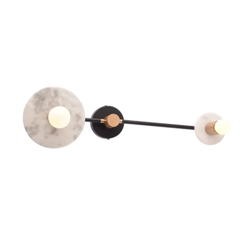 Стенно осветление (аплици) Clock OD742W74WM – ACA Lighting аплик в черен, 2X40W
