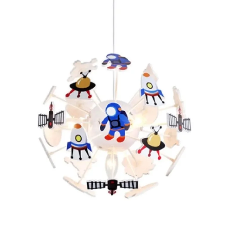 Пендели Space MD160224SP – ACA Lighting детски пендел в бял, 4X40W