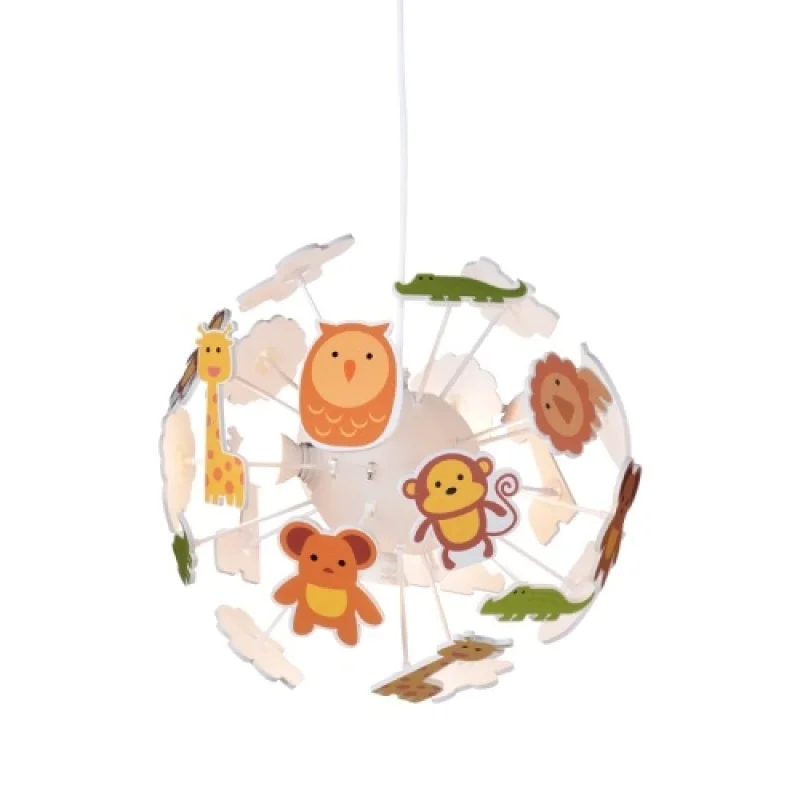 Пендели Zoo MD160224ZOO – ACA Lighting детски пендел в бял, 4X40W