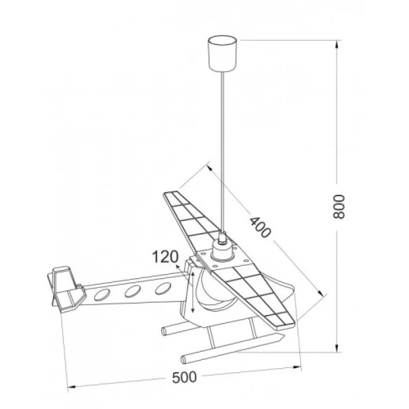 Heroes MD20061 – ACA Lighting детски пендел в многоцветен, 1X40W