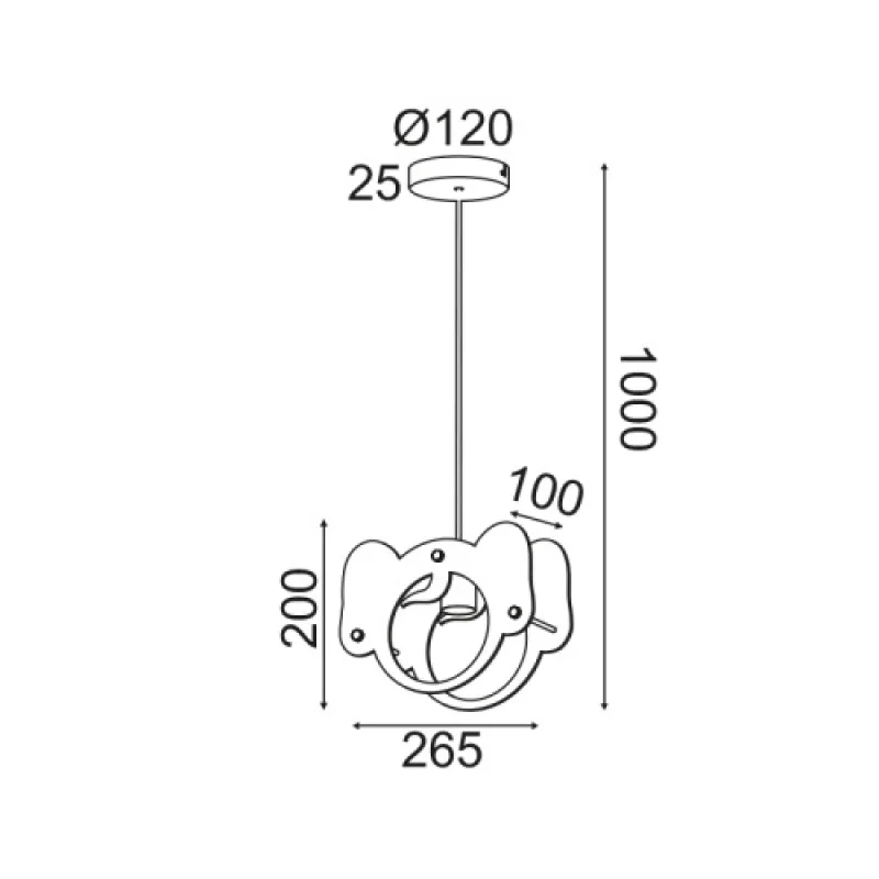Farma ZM431P27 – ACA Lighting пендел в син, 1X60W