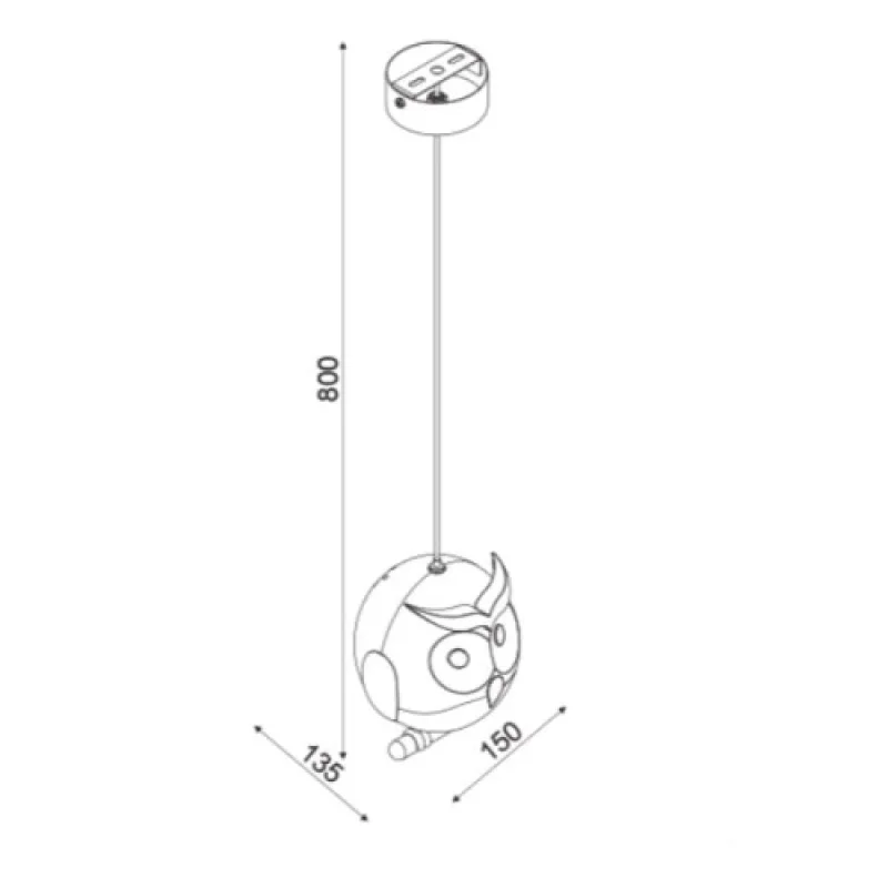Kokka ZN160201PP – ACA Lighting пендел, 1X40W