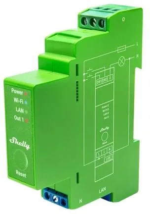 Shelly Димер Smart 1х 200VA с мерител за DIN монтаж Shelly PRO Dimmer 1PM