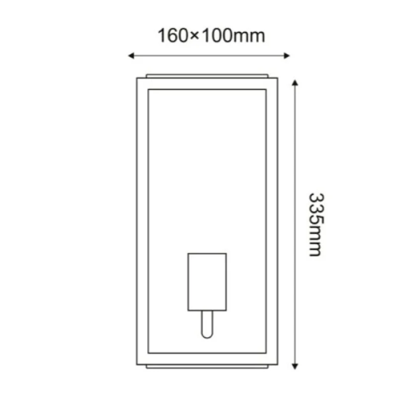Celia CELIA1WBK – ACA Lighting facade wall light, 1X20W