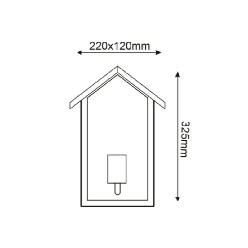 Celia CELIAH1WWH – ACA Lighting facade wall light in white, 1X60W