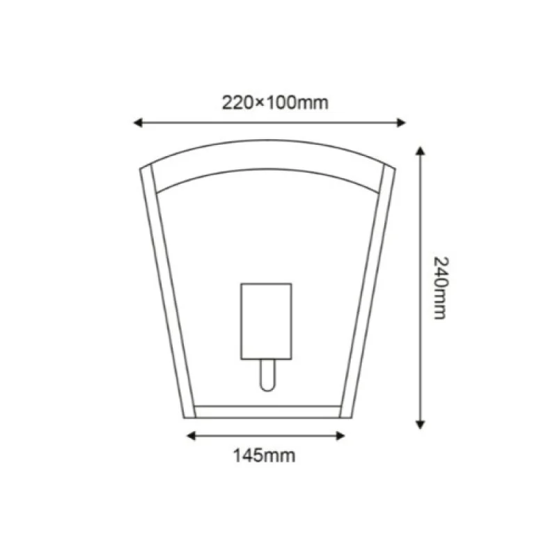 Celia CELIAV1WG – ACA Lighting facade wall light in grey, 1X60W
