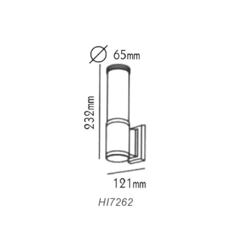Wall GARDEN LAMP HI7262GDS – ACA Lighting facade wall light in anthracite, 1x40W