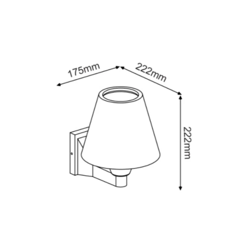 Agatha LG2121G – ACA Lighting фасаден аплик в антрацит, 1X15W